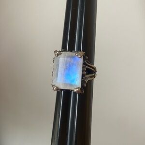 Moonstone Bloodmilk Ring 6.5